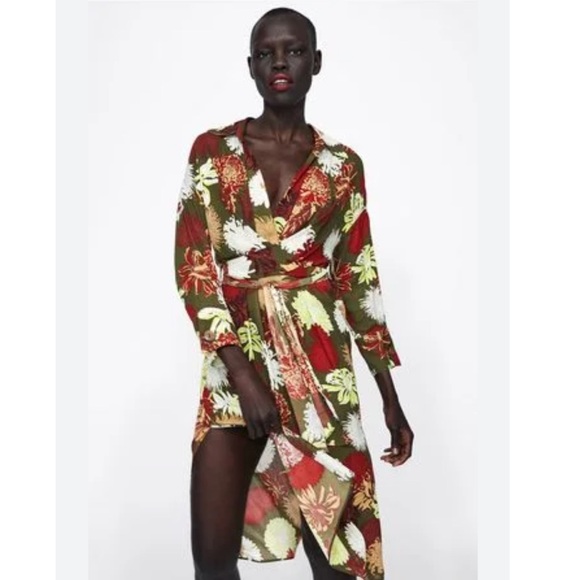 Zara floral midi dress size small - Picture 2 of 9